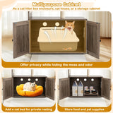 88 cm Tall Wooden Cat Tower with Sisal Scratching Post and Mat Dangling Ball and Top Perch-Grey