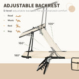 Outsunny 2 Piece Folding Sun Loungers with Canopy, Adjustable Recliner Garden Chairs with Side Pocket, Steel Frame and Breathable Mesh for Outdoor, Pool, Beach, Garden, Tan Brown