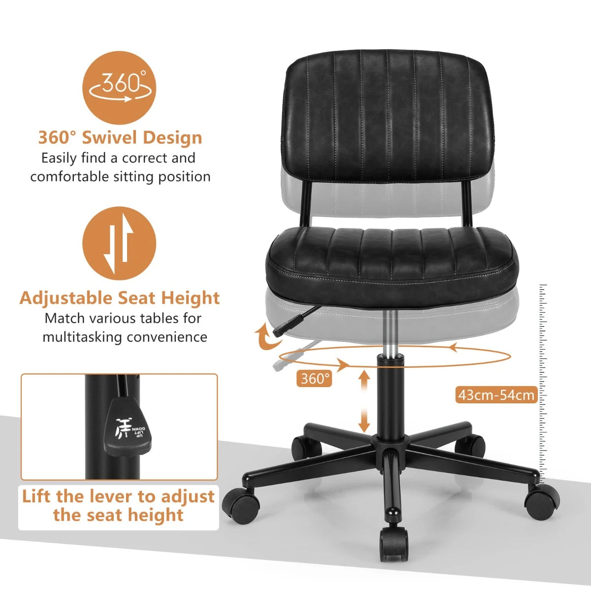 Leisure Chair with Retro Design for Office