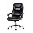 Office chair with high back padded armrests, Home executive chair upholstered in black pvc leather
