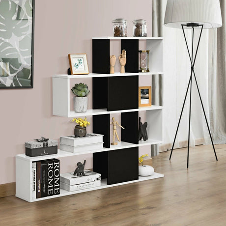 5-Tier Ladder Style Bookshelf for Books & Collections