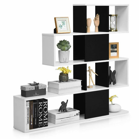 5-Tier Ladder Style Bookshelf for Books & Collections