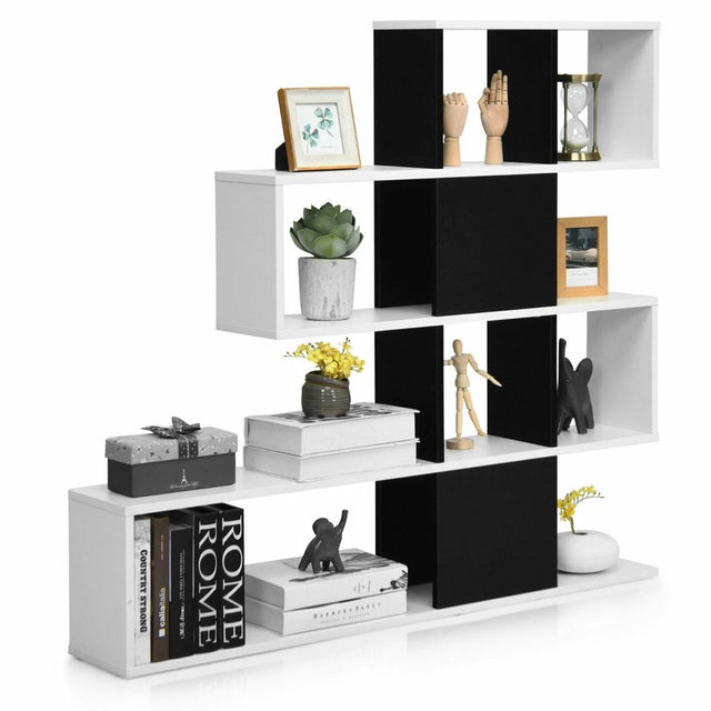 5-Tier Ladder Style Bookshelf for Books & Collections