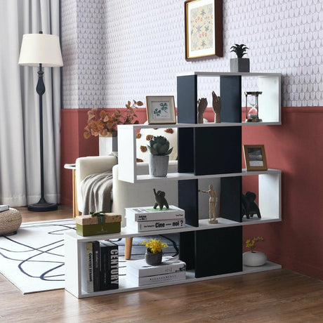 5-Tier Ladder Style Bookshelf for Books & Collections