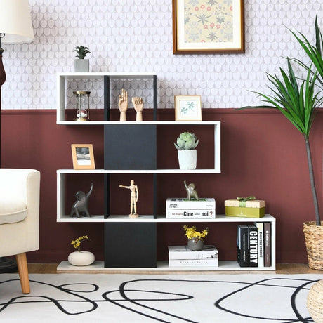 5-Tier Ladder Style Bookshelf for Books & Collections
