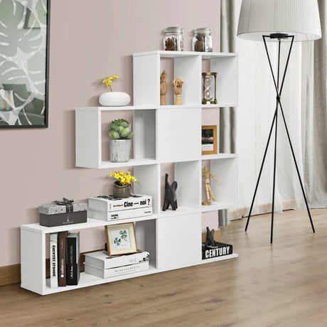 5-Tier Ladder Style Bookshelf for Books & Collections