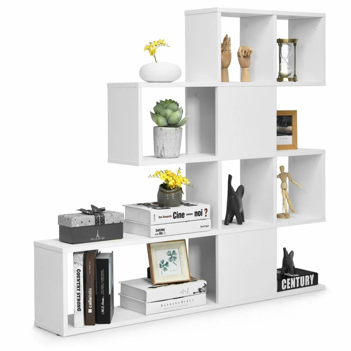 5-Tier Ladder Style Bookshelf for Books & Collections