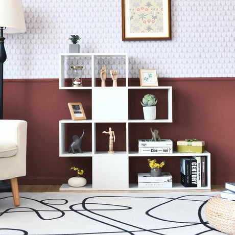 5-Tier Ladder Style Bookshelf for Books & Collections