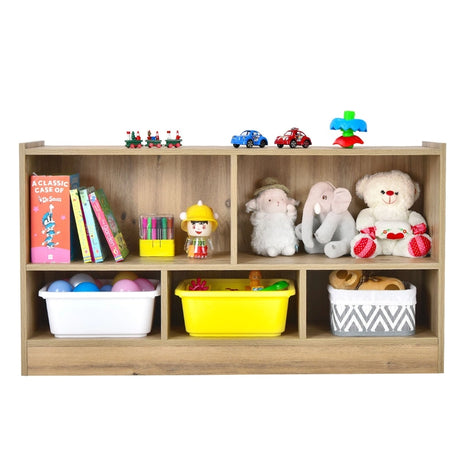 Bookcase & Toy Storage with 5 Compartments for Kids