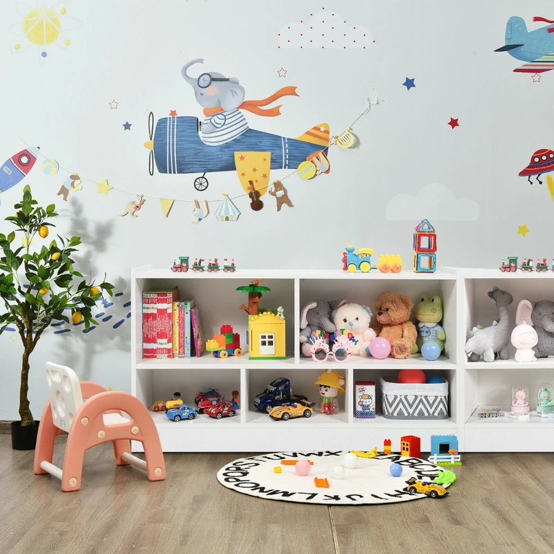 Bookcase & Toy Storage with 5 Compartments for Kids