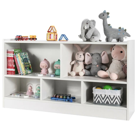 Bookcase & Toy Storage with 5 Compartments for Kids