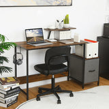 Computer Desk with Reversible Storage Drawer & Shelf