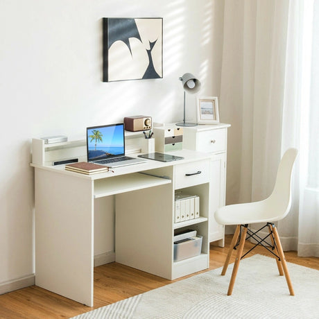 Computer Desk with 2-Tier Display Shelf for Home & Office
