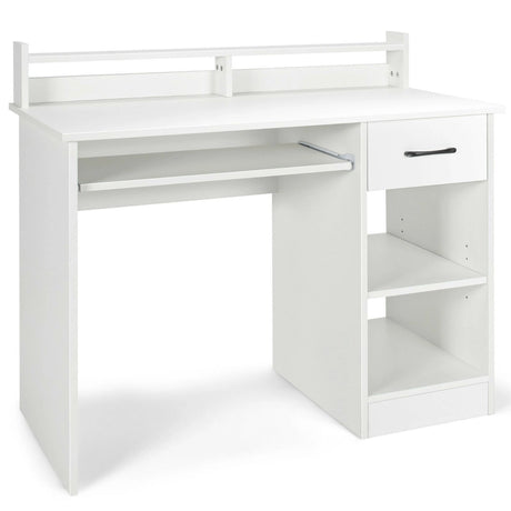 Computer Desk with 2-Tier Display Shelf for Home & Office