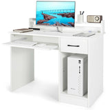 Computer Desk with 2-Tier Display Shelf for Home & Office