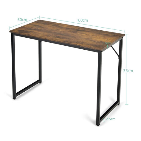Modern Simple Style Study Writing Desk Computer Desk with Heavy Duty Steel Frame