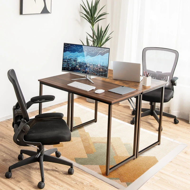 Modern Simple Style Study Writing Desk Computer Desk with Heavy Duty Steel Frame