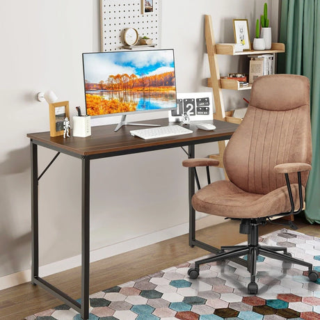 Modern Simple Style Study Writing Desk Computer Desk with Heavy Duty Steel Frame