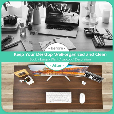 Modern Simple Style Study Writing Desk Computer Desk with Heavy Duty Steel Frame