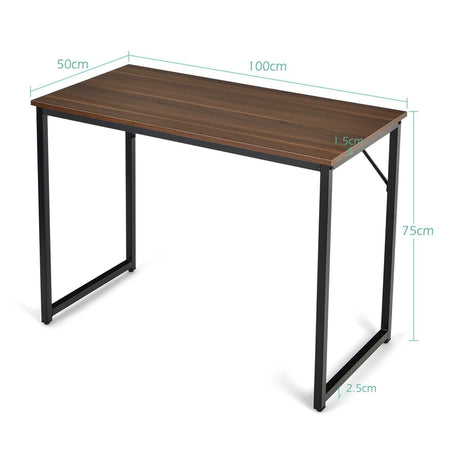 Modern Simple Style Study Writing Desk Computer Desk with Heavy Duty Steel Frame