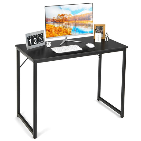 Modern Simple Style Study Writing Desk Computer Desk with Heavy Duty Steel Frame
