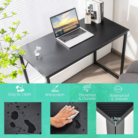 Modern Simple Style Study Writing Desk Computer Desk with Heavy Duty Steel Frame