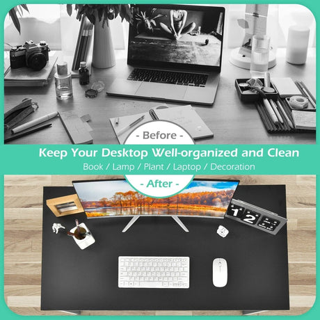 Modern Simple Style Study Writing Desk Computer Desk with Heavy Duty Steel Frame