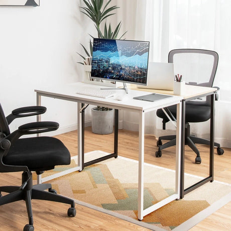Modern Simple Style Study Writing Desk Computer Desk with Heavy Duty Steel Frame