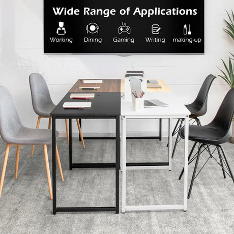 Modern Simple Style Study Writing Desk Computer Desk with Heavy Duty Steel Frame