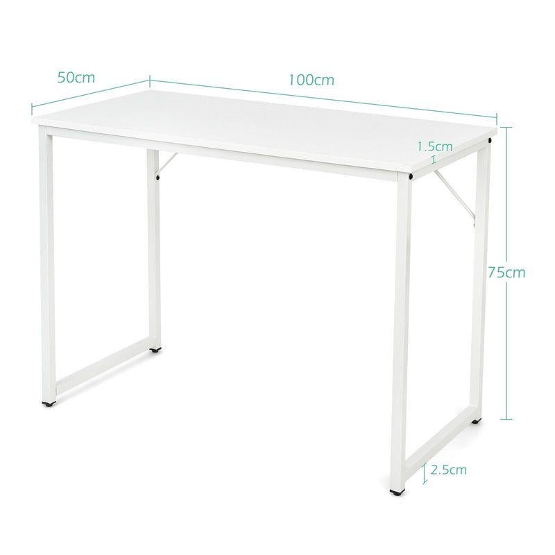 Modern Simple Style Study Writing Desk Computer Desk with Heavy Duty Steel Frame