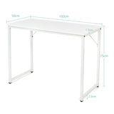 Modern Simple Style Study Writing Desk Computer Desk with Heavy Duty Steel Frame