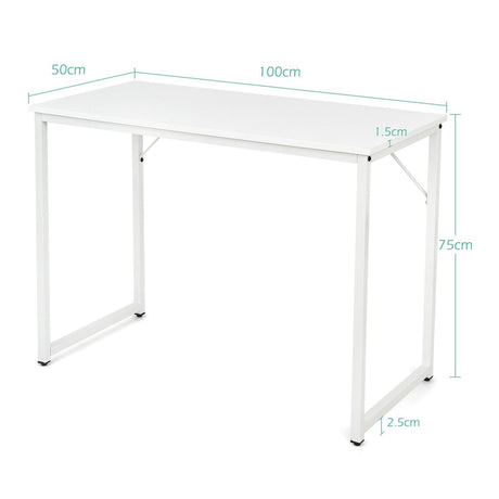 Modern Simple Style Study Writing Desk Computer Desk with Heavy Duty Steel Frame