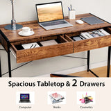 Computer Desk with with Heavy-duty Steel Frame for Home Office