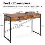 Computer Desk with with Heavy-duty Steel Frame for Home Office