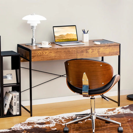 Computer Desk with with Heavy-duty Steel Frame for Home Office