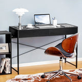 Computer Desk with 2 Drawers with Storage for Home Office