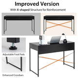 Computer Desk with 2 Drawers with Storage for Home Office