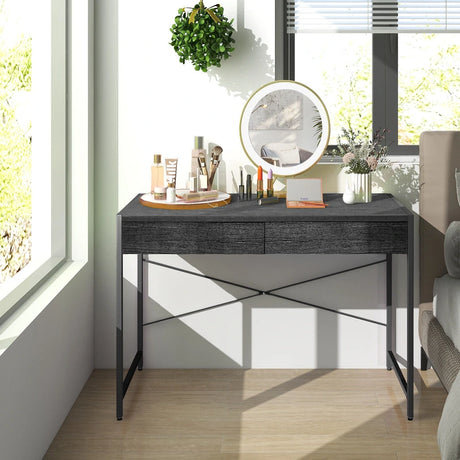 Computer Desk with 2 Drawers with Storage for Home Office