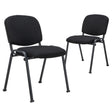 Office Chair with Metal Frame and Padded Cushions for Conference Room-Set of 2