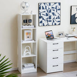 5-Tier Freestanding Bookshelf with 4 Open Cubes for Living Room