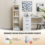 5-Tier Freestanding Bookshelf with 4 Open Cubes for Living Room