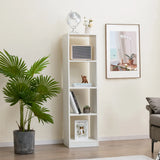 5-Tier Freestanding Bookshelf with 4 Open Cubes for Living Room