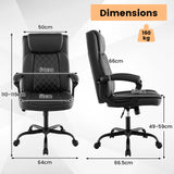 High Back Ergonomic Executive Chair with Thick Headrest Cushion-Black