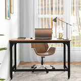 120cm Rolling Computer Desk on Wheels-Brown