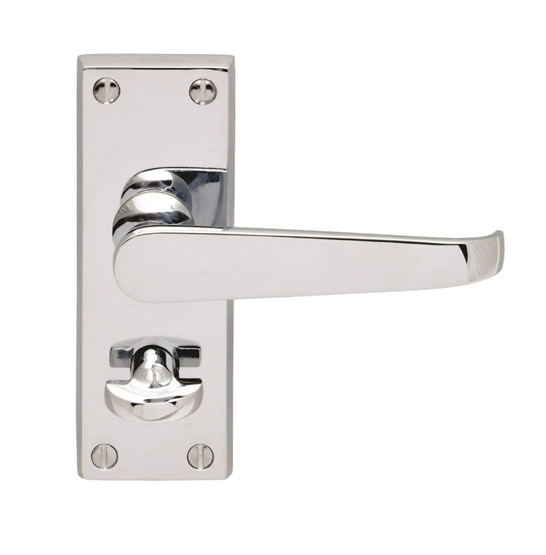 VICTORIAN - LEVER PRIVACY FURNITURE (CONTRACT RANGE) - POLISHED CHROME - 120MMX40MM - PAIR