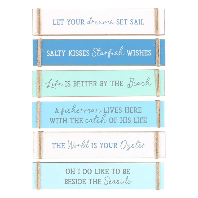 Pack of 6 Nautical Block Signs