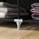 HOMCOM Fabric Wardrobe, with Rails and Shelves - Black