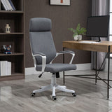 Vinsetto Office Chair, Ergonomic Desk Chair, High Back Study Chair with Headrest and Lumbar Back Support, Adjustable Height for Home and Work, Grey