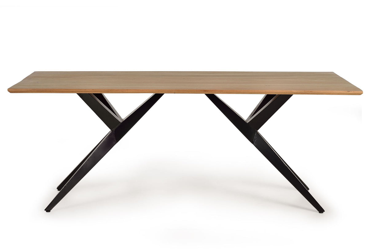 Giner and Colomer  Dining Table Crafted In Acacia Wood With Metal Base