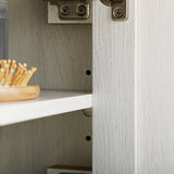 kleankin On-Wall Farmhouse Bathroom Storage Cabinet - White